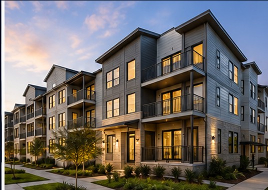 Modern multifamily apartment community